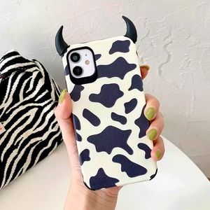 Devil horn Cow print iPhone case